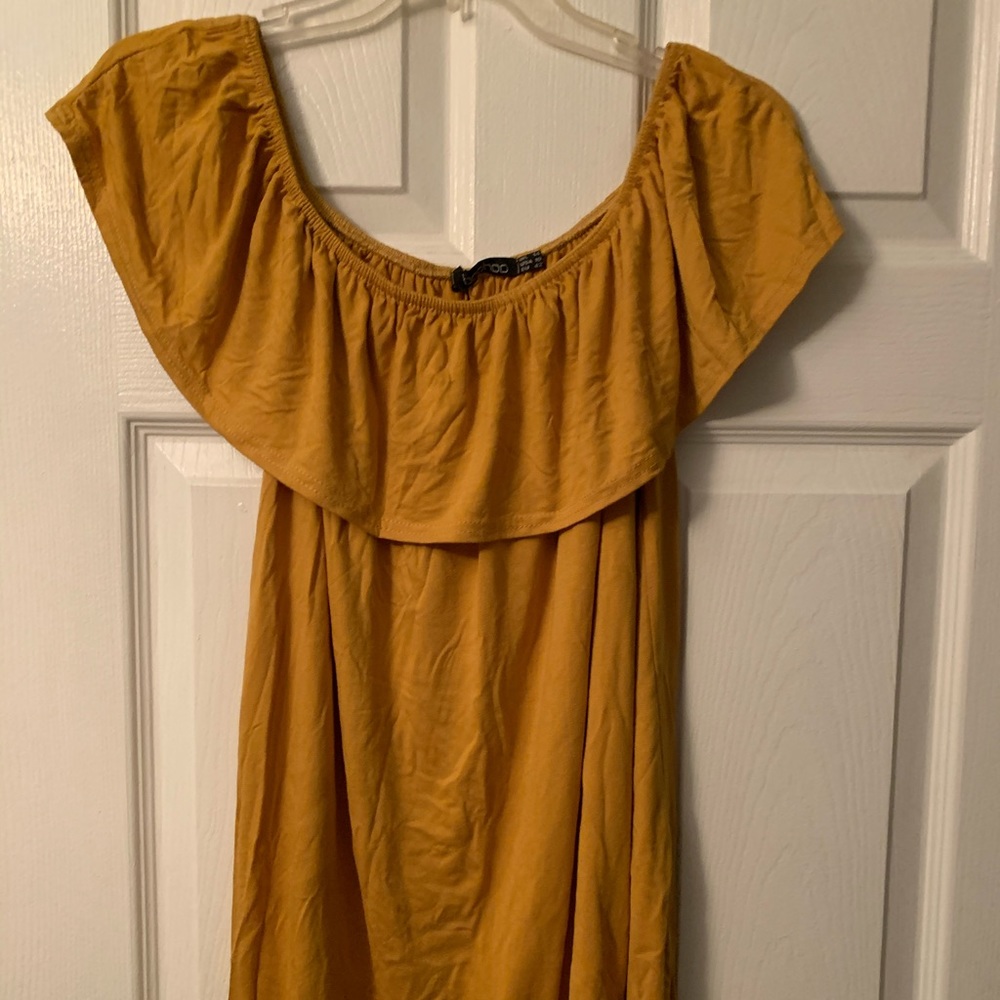 Mustard - off the shoulder dress